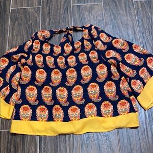 GB multicolor bright top blouse